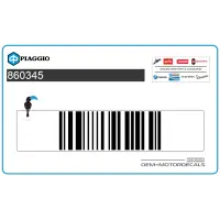 PIAGGIO GROUP Kontpaneel sticker, rechterkant 860345