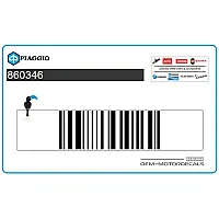 PIAGGIO GROUP Kontpaneel sticker, linkerkant 860346