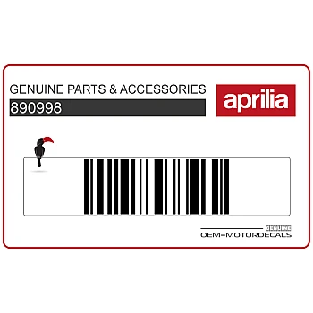 Frame cowling decal, left side