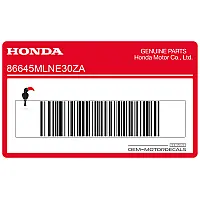 HONDA Pegatina para carenado frontal, lado derecho 86645-MLN-E30ZA