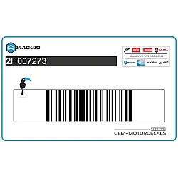 Autocollant de carénage supérieur avant, côté droit