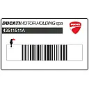 Adesivo posteriore coda carena, lato sinistro