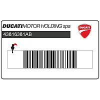 DUCATI Front fender decal, left side 43816381AB