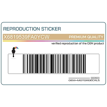 Adesivo pannello laterale, lato sinistro