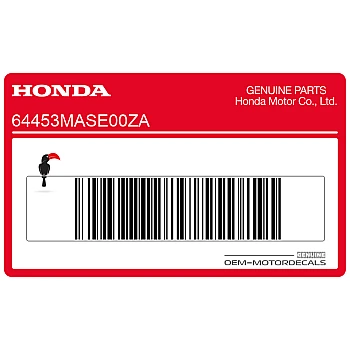 Left lower fairing Honda decal, left side