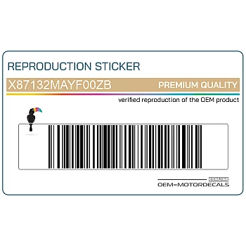 Naklejka na przednią owiewkę (czasza), lewa strona