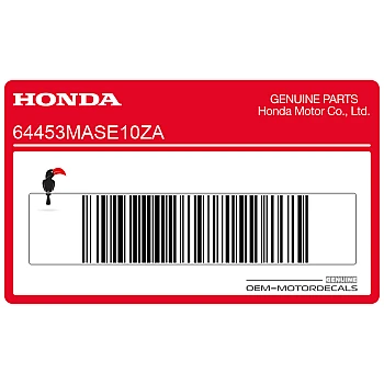 Belly pan decal, left side