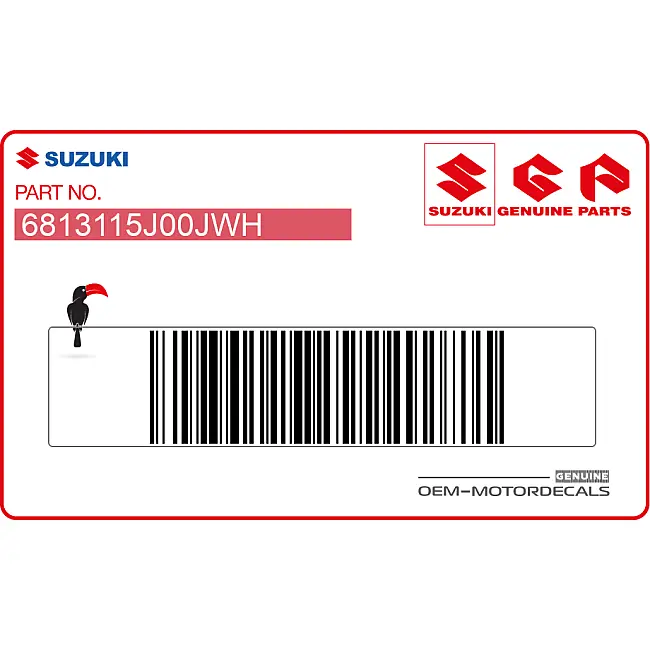Suzuki GSXR750 Rahmenabdeckung 750 Emblem OEM 6813115J00JWH