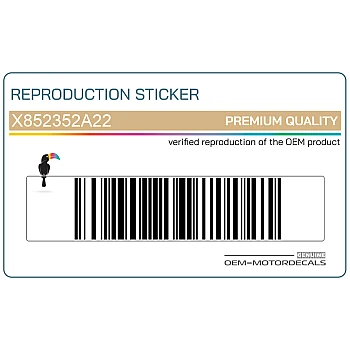 Naklejka na tylną owiewkę / zadupek, lewa strona