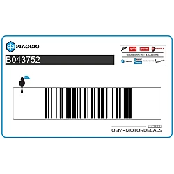 Adesivo carena anteriore superiore, lato destro