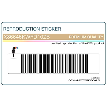 Side cowling decal, left side