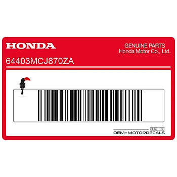 Belly pan decal, right side