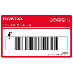 Frame cowling decal, left side