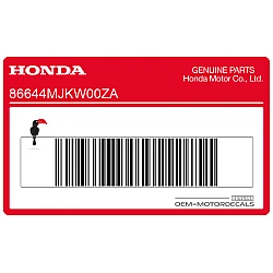 Side cowling decal, left side