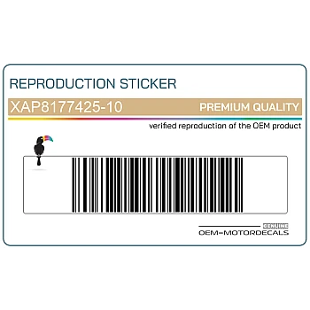 Naklejka na przednią owiewkę (czasza), lewa strona