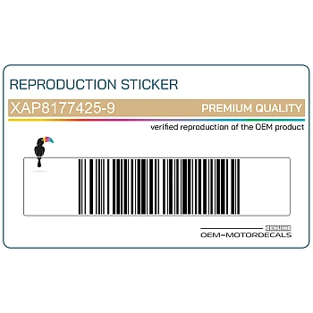 Naklejka na przednią owiewkę (czasza), prawa strona