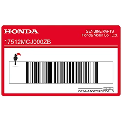 Emblemat Honda Wing na bak, lewa strona