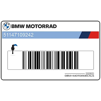 Side cowling decal, left side