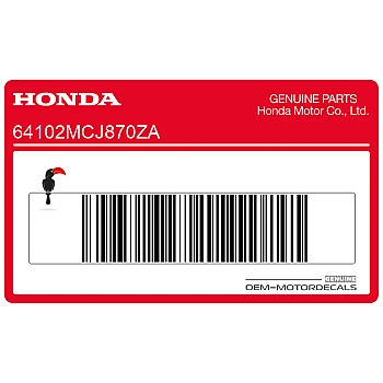 Rechter oberer Verkleidungsaufkleber, rechte Seite