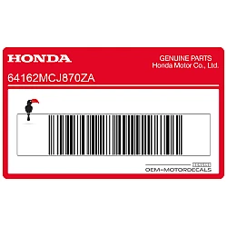 Front cowling decal