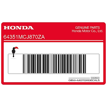 Aufkleber für mittlere Verkleidung, linke Seite