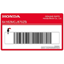Front cowling decal