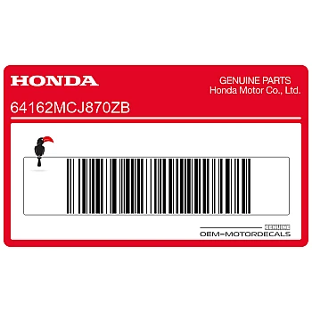 Front cowling decal