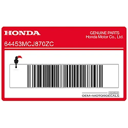 Belly pan decal, right side