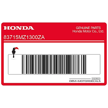 Frame cowling decal, left side