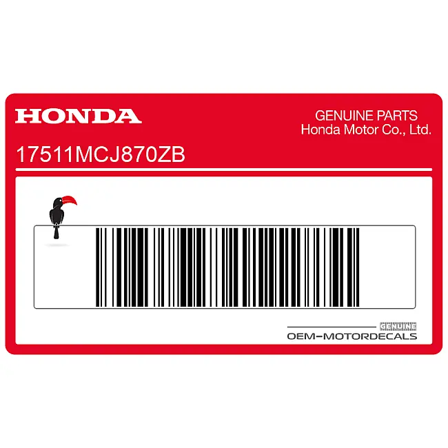 Pegatina de depósito Honda CBR900RR Lado Derecho OEM 17511MCJ870ZB