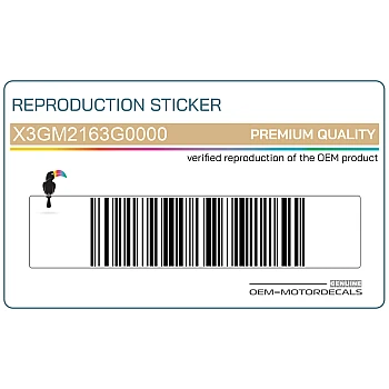 Adesivo posteriore coda carena