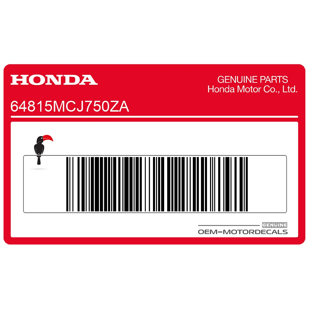 Honda CBR900RR Adesivo carena inferiore destro Grafica lato destro OEM 64815MCJ750ZA