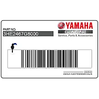 YAMAHA Achterkuip embleem sticker 3HE-2467G-80-00