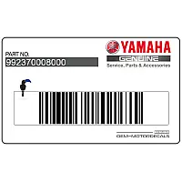 YAMAHA Autocollant d’emblème de coque arrière 99237-00080-00