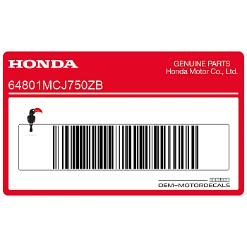 Front cowling decal