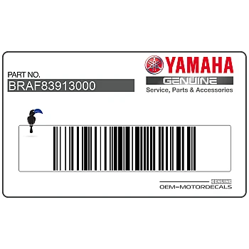 Aufkleber obere Seitenverkleidung, linke Seite