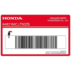 Naklejka na osłonę boczną, prawa strona