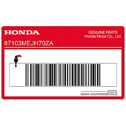 Emblema ala Honda sul serbatoio, lato destro