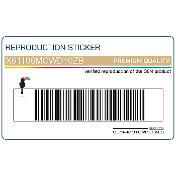 Front fender decal, left side