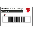 Autocollant Multistrada 1100S sur le capot arrière