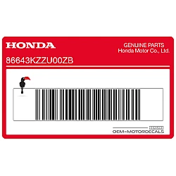 Autocollant bande B carénage central, côté droit