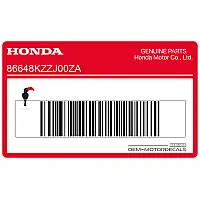 HONDA Mittelverkleidung Streifen D Aufkleber, linke Seite 86648-KZZ-J00ZA