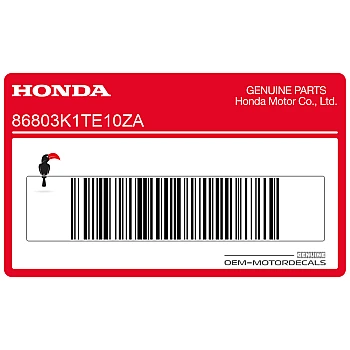 Rear fender stripe decal, right side