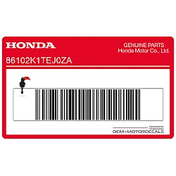 Pegatina emblema Honda en guardabarros trasero