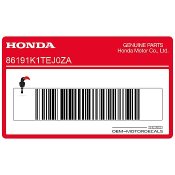 Calcomanía de cubre radiador delantero, lado derecho