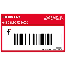 Front cowling decal