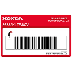 Calcomanía de tapa lateral, lado izquierdo