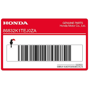 Calcomanía de tapa lateral, lado izquierdo