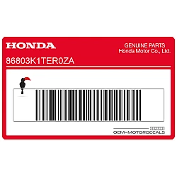 Rear fender stripe decal, right side