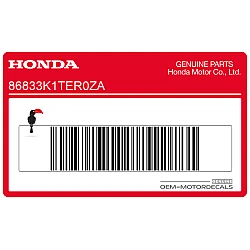 Pegatina franja B de tapa lateral, lado izquierdo